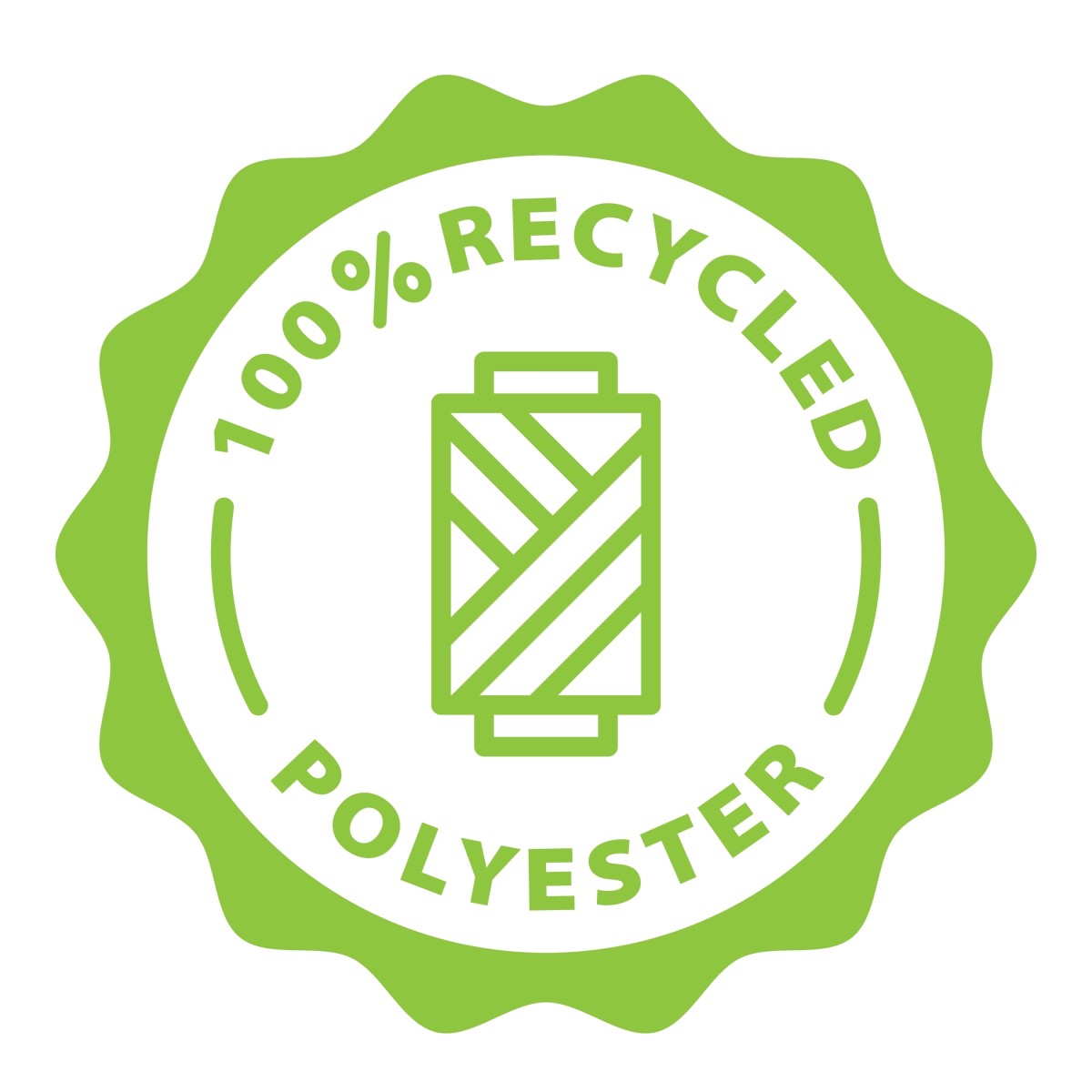 Oznaka Recycled Poliester (slika je simbolična)